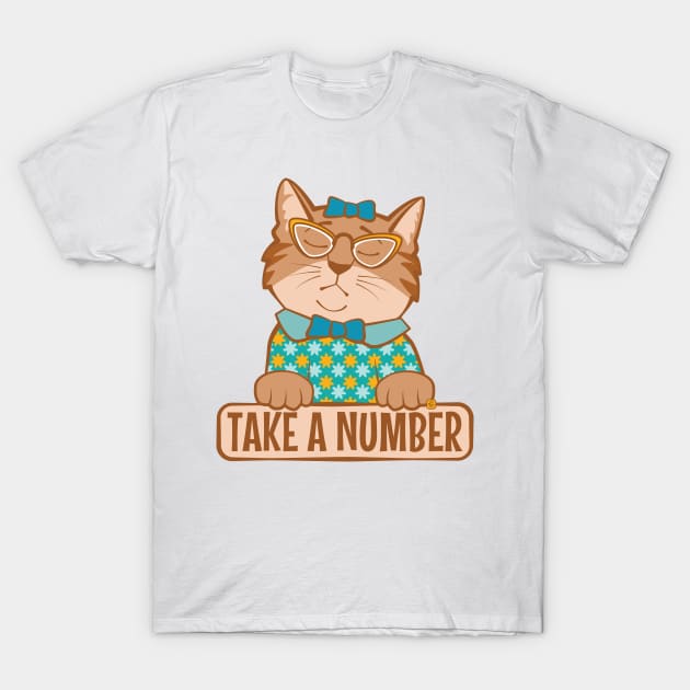 Take a Number Cat T-Shirt by Sue Cervenka